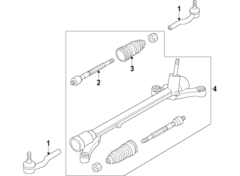 2011 Mazda 2 Steering Gear & Linkage Diagram 2