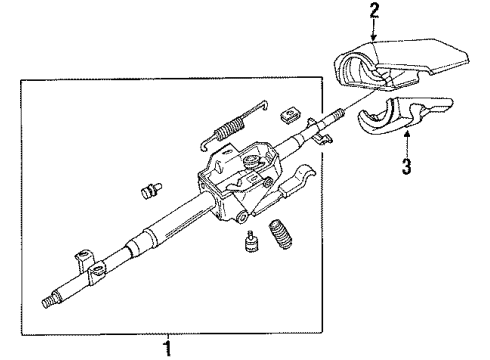 1990 Mazda RX-7 Steering Column & Wheel Diagram