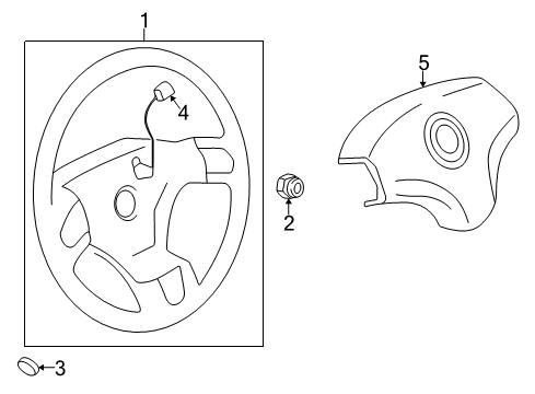 2002 Mazda Miata Steering Wheel & Trim Diagram