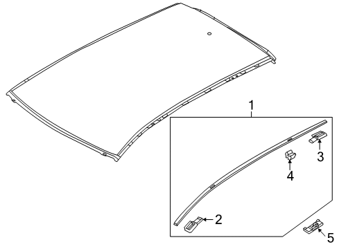 2021 Mazda CX-3 Exterior Trim - Roof