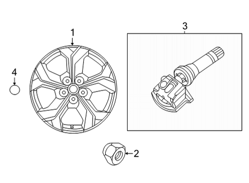 2022 Mazda MX-30 EV Wheel Covers & Trim Diagram