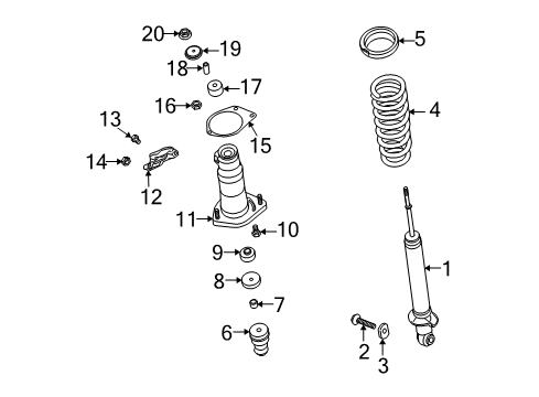 2004 Mazda RX-8 Struts & Components Diagram
