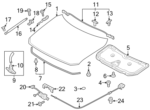 2025 Mazda CX-50 Hood & Components