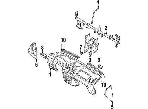 1997 Mazda Protege Instrument Panel Diagram