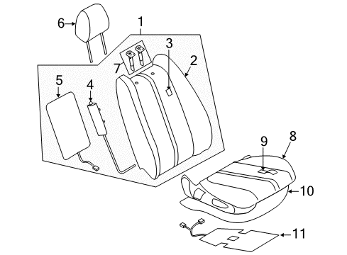 2011 Mazda CX-9 Front Seat Components