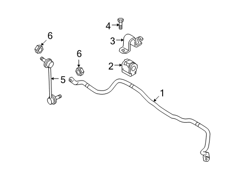 2013 Mazda 6 Stabilizer Bar & Components Diagram 2