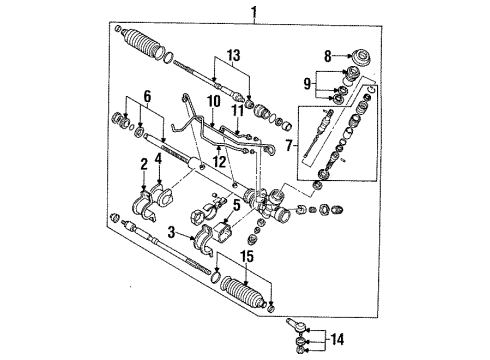 1990 Mazda 323 Steering Gear & Linkage Diagram 2