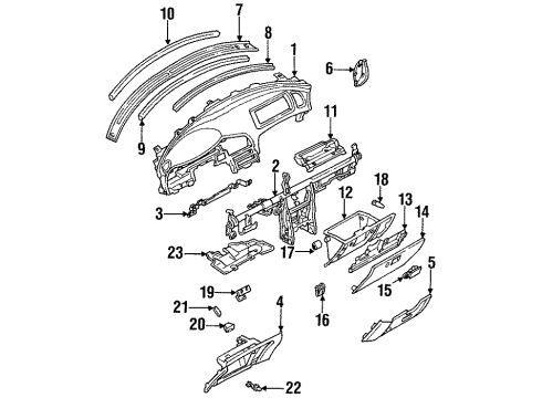 1994 Mazda MX-6 Instrument Panel Diagram