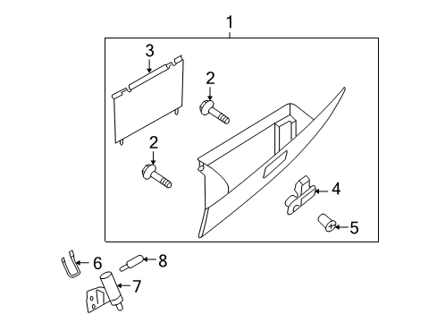 2011 Mazda CX-9 Glove Box Diagram