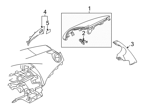 2012 Mazda 3 Instrument Panel Components Diagram 2
