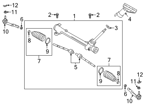 2020 Mazda 3 Steering Gear & Linkage Diagram 3