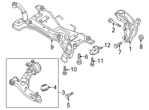 2012 Mazda 5 Front Suspension Components Diagram