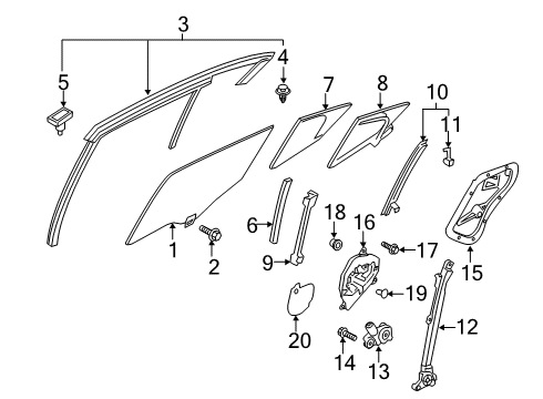 2019 Mazda 3 Rear Door Diagram