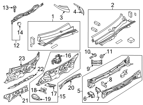 2011 Mazda 2 Cowl Diagram