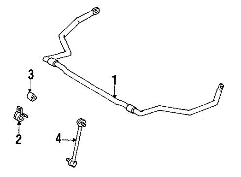 1997 Mazda Protege Stabilizer Bar & Components Diagram 4