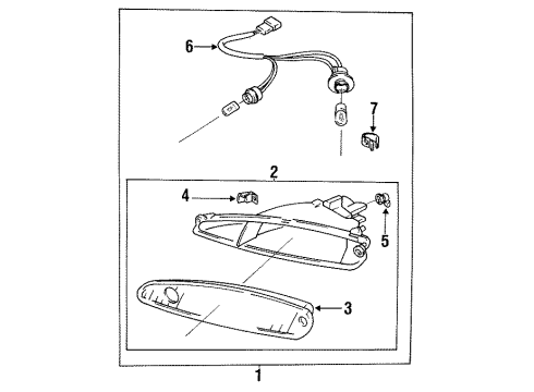 1994 Mazda RX-7 Park & Signal Lamps Diagram