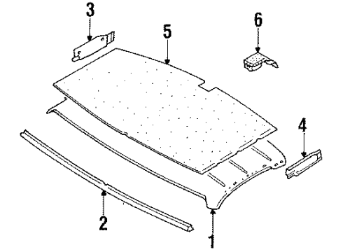 1987 Mazda B2600 Interior Trim Diagram