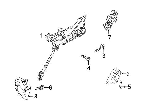 2007 Mazda 5 Steering Column Assembly Diagram