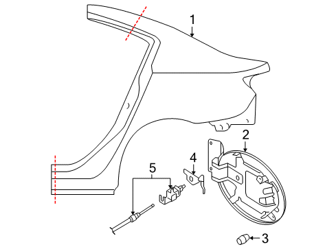 2004 Mazda 3 Fuel Door