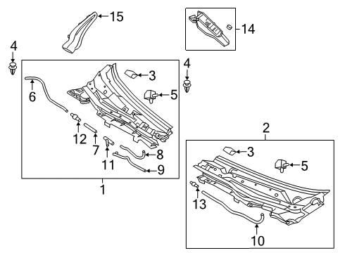 2018 Mazda 6 Cowl Trim Diagram