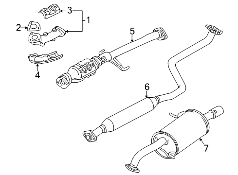 2000 Mazda Protege Exhaust System Diagram 3
