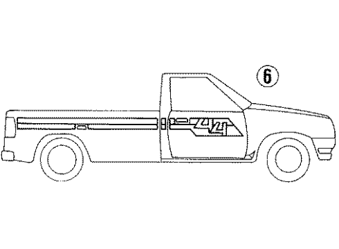 1987 Mazda B2000 Stripe Tape