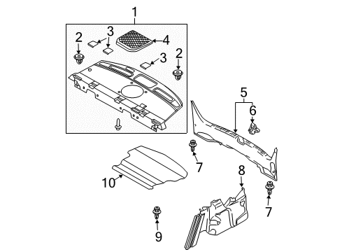 2007 Mazda 6 Interior Trim - Rear Body