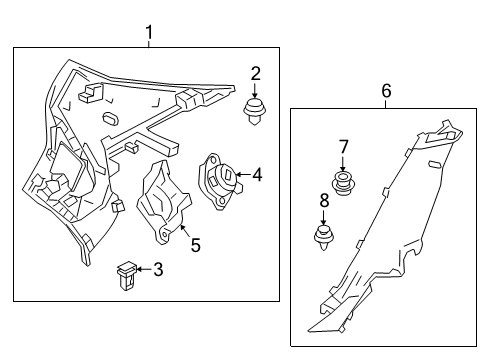 2025 Mazda 3 Interior Trim - Quarter Panels