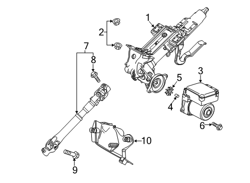2018 Mazda 6 Steering Column Assembly Diagram