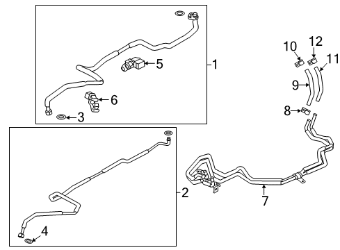 2022 Mazda CX-9 Rear A/C Lines Diagram