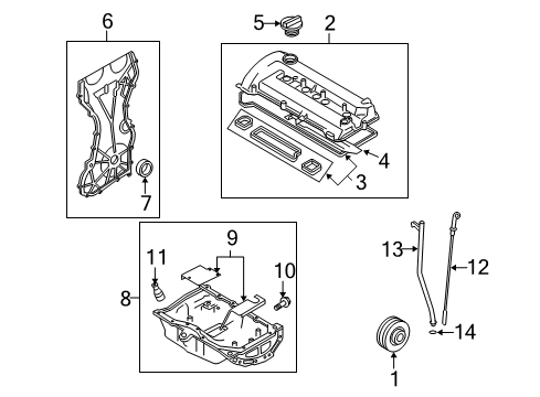 2008 Mazda Tribute Engine Parts Diagram 2