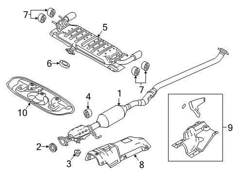 2021 Mazda 3 Exhaust Components Diagram