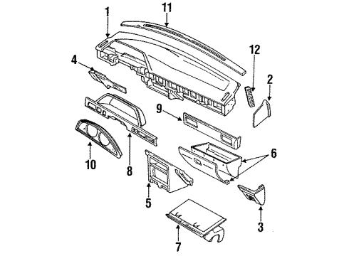 1994 Mazda 323 Instrument Panel Diagram