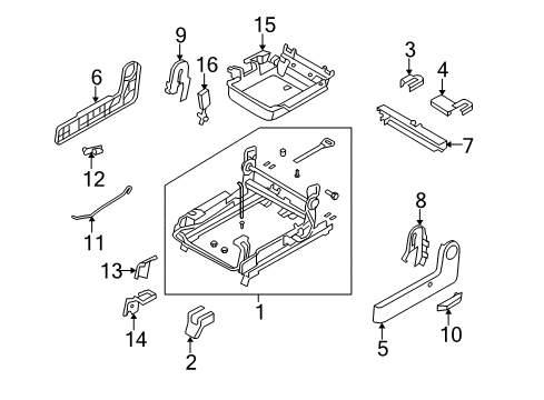 2009 Mazda 5 Tracks & Components Diagram 2