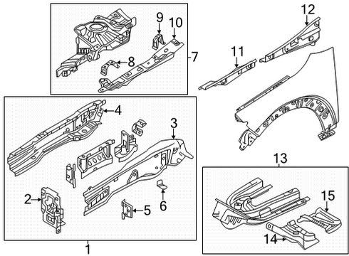 2024 Mazda CX-30 Structural Components & Rails