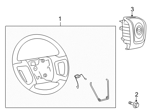 2011 Mazda Tribute Steering Wheel & Trim Diagram