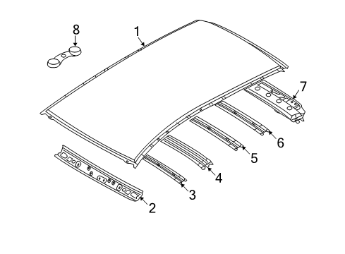 2012 Mazda CX-7 Roof & Components Diagram 2
