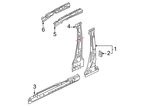 2025 Mazda CX-70 Center Pillar & Rocker