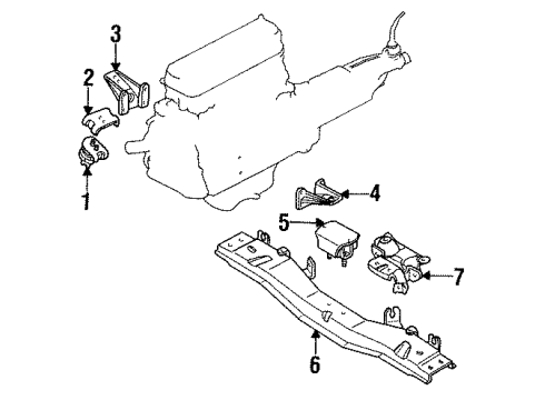1989 Mazda B2600 Engine Mounting Diagram