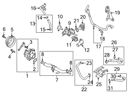 2018 Mazda 6 Thermostat Diagram for P502-15-171