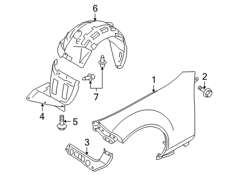 2014 Mazda MX-5 Miata Fender & Components Diagram