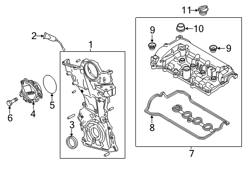 2018 Mazda CX-3 Valve & Timing Covers Diagram