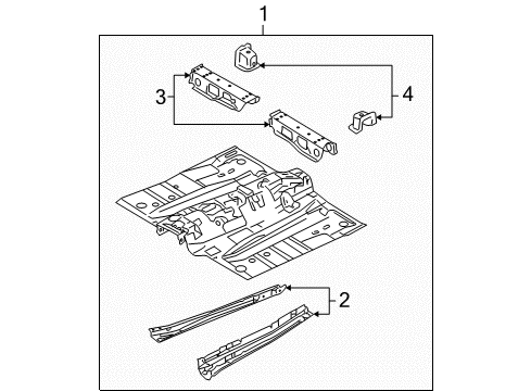 2005 Mazda 3 Floor & Rails Diagram 2