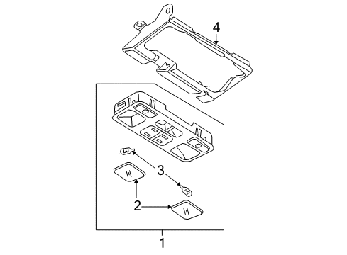 2005 Mazda 3 Overhead Console Diagram 2