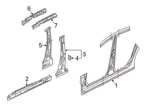 2018 Mazda 6 Center Pillar & Rocker