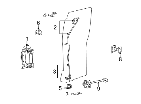 2001 Mazda B3000 Rear Door Diagram