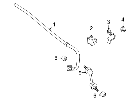2004 Mazda RX-8 Stabilizer Bar & Components Diagram