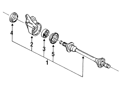 1992 Mazda MX-3 Intermediate Shaft Diagram