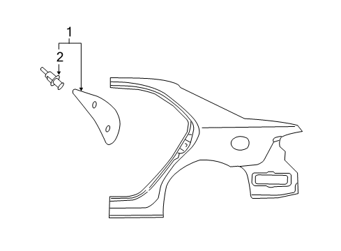 2004 Mazda 6 Exterior Trim - Quarter Panel