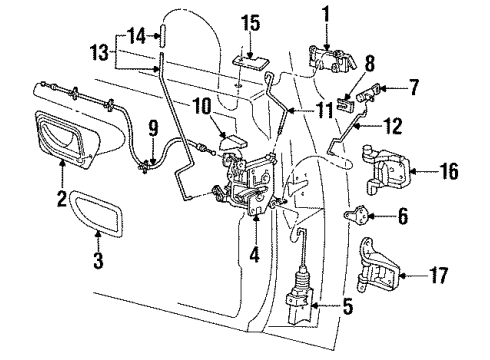 1994 Mazda B2300 Door Diagram